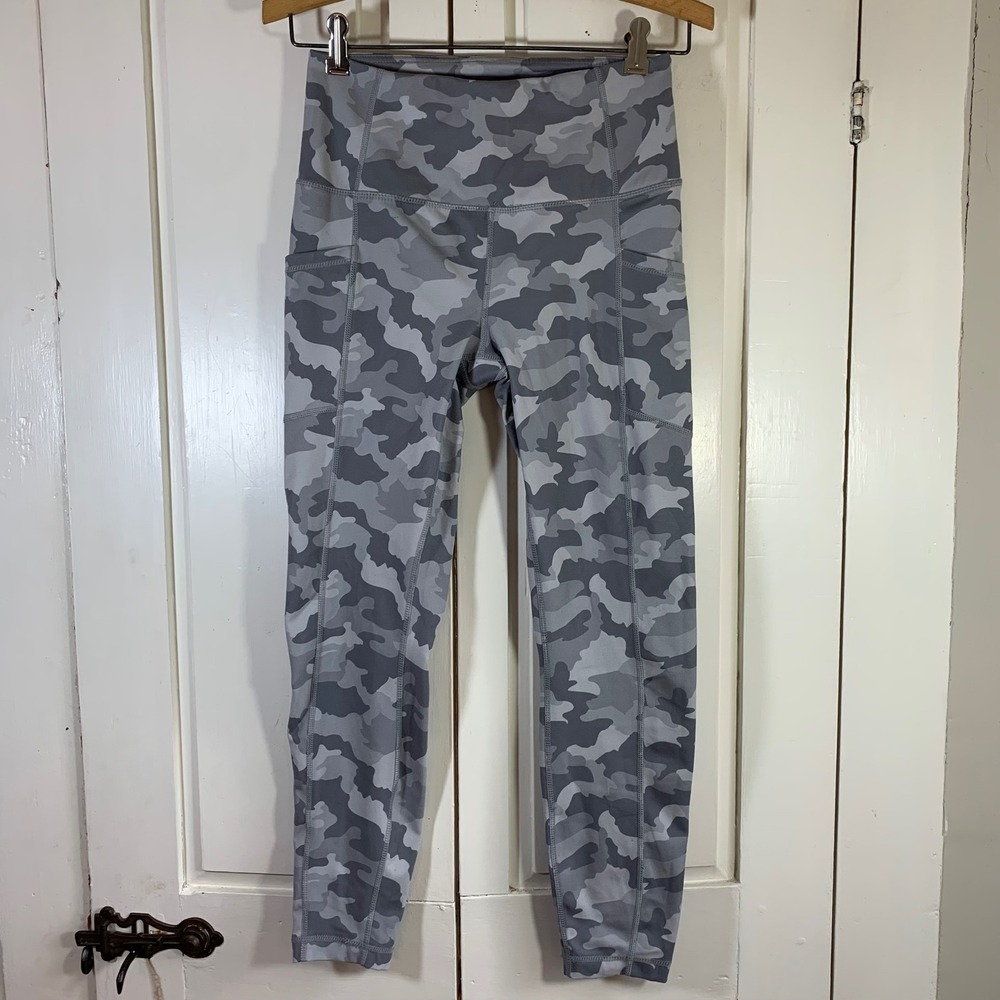 Yogalicious‎ Lux Camo Leggings High Waist Pockets Athleisure Activewear Size S